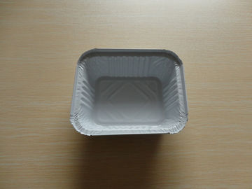Récipients de papier aluminium de rectangle avec le couvercle pour le stockage 450ML enduit blanc de nourriture