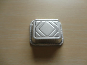 Récipients de papier aluminium de rectangle avec le couvercle pour le stockage 450ML enduit blanc de nourriture
