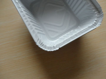 Récipients de papier aluminium de rectangle avec le couvercle pour le stockage 450ML enduit blanc de nourriture